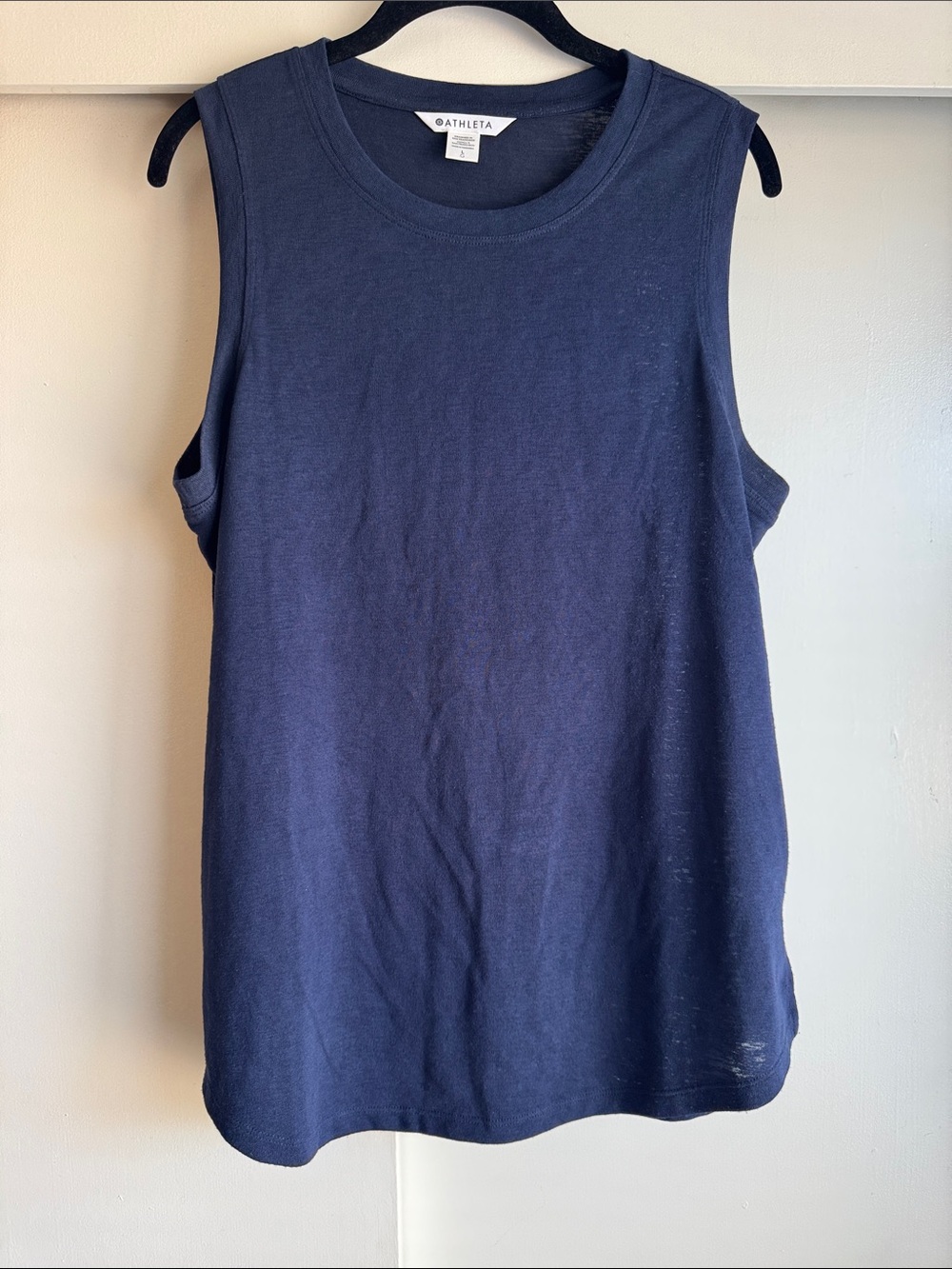 Athleta Navy Blue Muscle Tank Top Large